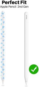 img 3 attached to NIUTRENDZ Cow Print Case For Apple Pencil 2Nd Generation Cover Protective Silicone Sleeve Skin Accessories Compatible With Apple Pencil 2Nd Gen (Blue)