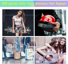 img 1 attached to 🌈 Waterproof Vinyl Stickers - 399 Pieces of Cute & Trendy Designs for Water Bottles, Laptops, Skateboards, and Travel Accessories | Perfect for Teen Girls