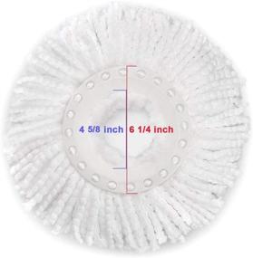 img 2 attached to 🧹 Microfiber Spin Mop Refills - 3 Pack Replacement Head for Hurrica, Mopnad, Casabel & Other Standard Size Spin Mop Systems