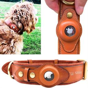 img 4 attached to Abbys Apple AirTag Collar Leather