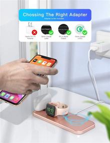 img 2 attached to 🔌 Sixmas Wireless Charger: 3-in-1 Charging Station for iPhone, Apple Watch, AirPods Pro - Fast Charger for iPhone 12 Pro Max, Mini, SE, 11 - Dock for iWatch SE 6 5 4 3 2 1