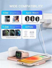 img 3 attached to 🔌 Sixmas Wireless Charger: 3-in-1 Charging Station for iPhone, Apple Watch, AirPods Pro - Fast Charger for iPhone 12 Pro Max, Mini, SE, 11 - Dock for iWatch SE 6 5 4 3 2 1