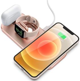 img 4 attached to 🔌 Sixmas Wireless Charger: 3-in-1 Charging Station for iPhone, Apple Watch, AirPods Pro - Fast Charger for iPhone 12 Pro Max, Mini, SE, 11 - Dock for iWatch SE 6 5 4 3 2 1