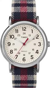 img 3 attached to Встреча традиционного стиля и надежности: Timex Unisex TW2P89600 Weekender аналоговый кварцевый красный наручный часы.