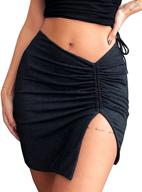 utnisan womens ruched stretch skirts women's clothing and skirts logo