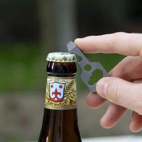 img 3 attached to 🔧 Versatile Stainless Steel EDC Tool - 9-in-1 Keychain Bottle Opener Multi Tool: Includes Bottle Opener, Wrench, Screw Driver, Key Clip, and more! Ideal Universal Tool for Everyday Carry, Pocket, and Backpack Use