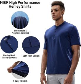 img 3 attached to 👕 MIER Sleeve T Shirt Collarless Placket Men's Clothing: Stylish and Comfortable Shirts for Men