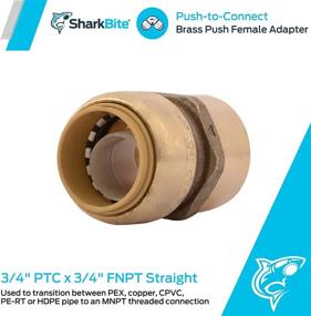 img 3 attached to 🦈 SharkBite U088LFA Lead Free Straight Connector: 3/4-Inch FNPT Connection - High Quality Plumbing Fitting