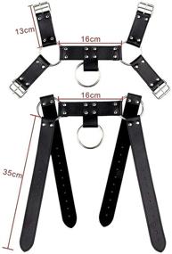 img 2 attached to Adaptable Elastic Men's Leather Chest 🔗 Harness - Enhancing Style in Belts and Accessories