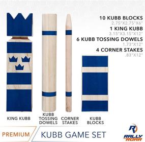 img 2 attached to 🌲 Kubb Premium Set: The Ultimate Interactive Outdoor Game for Adults and Families - Durable Wood Blocks with Travel Bag - Perfect for Lawn, Backyards, and Bars!