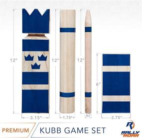 img 1 attached to 🌲 Kubb Premium Set: The Ultimate Interactive Outdoor Game for Adults and Families - Durable Wood Blocks with Travel Bag - Perfect for Lawn, Backyards, and Bars!