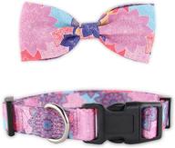 🐾 cute adjustable bow tie dog collar and leash set with plaid design - ideal for small to medium dogs and cats logo