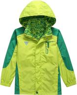 kid1234 boys' lightweight quick dry waterproof hooded rain jacket - ultimate raincoat for kids logo