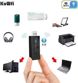 img 2 attached to KuWFi 11AC 600Mbps Dual Band Wireless Network USB Adapter Bluetooth 4