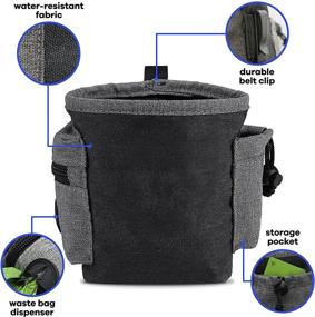 img 3 attached to 🐶 ATDOG Dog Treat Pouch with Built-in Poop Bag Dispenser and Collapsible Bowl - Ideal for Training, Storage, and On-the-Go Treats