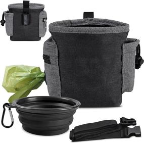 img 4 attached to 🐶 ATDOG Dog Treat Pouch with Built-in Poop Bag Dispenser and Collapsible Bowl - Ideal for Training, Storage, and On-the-Go Treats