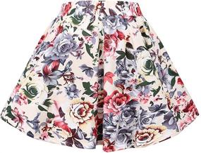 img 3 attached to Solid Color Skater Skirt Girls' Apparel for Better SEO