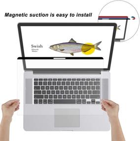 img 2 attached to Magnetic Blue Light Blocking Screen Protector for MacBook Air 13 Inch (2010-2017): Ultimate Eye Protection with Anti Blue Light Filter – A1369 A1466 Models ONLY!