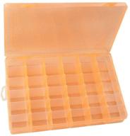 📦 36-grid orange plastic jewelry box: adjustable dividers for efficient storage logo