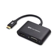 🔌 адаптер cable matters aluminum usb c to hdmi vga - surface pro 7, macbook pro, dell xps 13 и другие - совместим с thunderbolt 4 / usb4 / thunderbolt 3. логотип