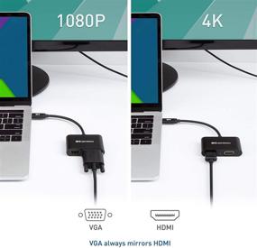 img 2 attached to 🔌 Адаптер Cable Matters Aluminum USB C to HDMI VGA - Surface Pro 7, MacBook Pro, Dell XPS 13 и другие - совместим с Thunderbolt 4 / USB4 / Thunderbolt 3.