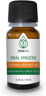 🌿 teliaoils herbal blend for teeth & gums - extreme strength natural oral hygiene oil - 100% deep cleansing mouthwash/toothpaste/breath freshener - fluoride free oral pain relief - 10ml logo