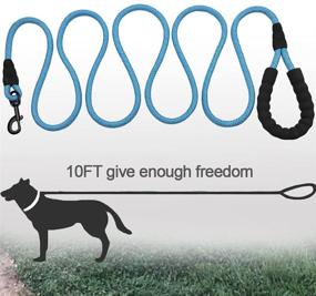 img 1 attached to 🐾 MayPaw 10FT Rope Dog Leash: Strong & Padded Nylon Lead for Large Dogs - Ideal for Training, Playtime, and Walking