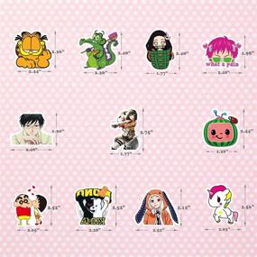 img 3 attached to 🤩 Anime and Cool Stickers Mixed Pack - 200 PCS - Stickers for Adults, Car, Laptop, Teens, Water Bottles, Skateboard – Kawaii Stickers for Decals, Bumper, Cute Vinyl Stickers