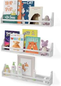 img 4 attached to 📚 Floating Bookshelf Organizer: A Stylish Nursery Shelves Solution for Kids' Home Store