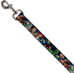 img 1 attached to 🐾 Toy Story Characters Running Denim Rays Dog Leash by Buckle-Down - Available in Various Lengths and Widths for Dogs and Cats of All Sizes