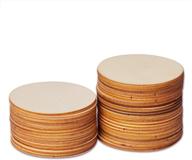 36-count unfinished wooden round disc cutouts, 2.9 inches in diameter for crafts logo