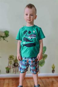 img 1 attached to ✈️ Cute Airplane T-Shirt Clothing Sets for Toddler Boys - Perfect Summer Attire