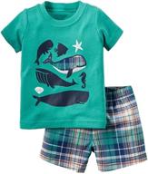 ✈️ cute airplane t-shirt clothing sets for toddler boys - perfect summer attire logo