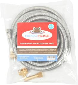 img 1 attached to 🚰 Dishwasher Hose (10ft) - Universal Braided SS Supply Line Kit - Easy Installation with 90 Degree Elbow - Includes FGH Adapter