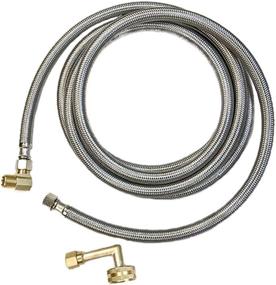 img 2 attached to 🚰 Dishwasher Hose (10ft) - Universal Braided SS Supply Line Kit - Easy Installation with 90 Degree Elbow - Includes FGH Adapter