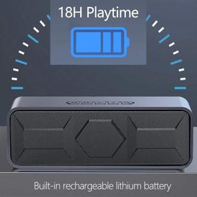 img 1 attached to 🔊 Portable Wireless Bluetooth Speaker 5.0 with 3D Hi-Fi Bass, 12H Playtime, TWS Wireless Stereo Pairing, Microphone, Stereo Sound, FM Radio, Built-in Mic, TF Card Slot, Travel Bass Speaker – Outdoors