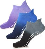 🧦 ultimate grip yoga socks: non slip pilates ballet barre socks for women & girls logo