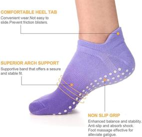 img 3 attached to 🧦 Ultimate Grip Yoga Socks: Non Slip Pilates Ballet Barre Socks for Women & Girls