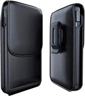 📱 meilib phone holster - designed for iphone 13 pro, 13, 12 pro, 12, iphone 11, xr - premium belt case with belt clip and magnetic closure - pouch with built-in id card holder - fits apple iphone with cases - black logo