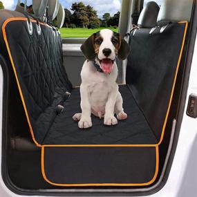 img 2 attached to Waterproof Black MeekPet Dog Car Seat Cover - Hammock for Dogs Backseat 🐾 Protection Against Dirt and Fur - Durable Pet Seat Covers for Cars & SUVs