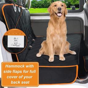 img 3 attached to Waterproof Black MeekPet Dog Car Seat Cover - Hammock for Dogs Backseat 🐾 Protection Against Dirt and Fur - Durable Pet Seat Covers for Cars & SUVs