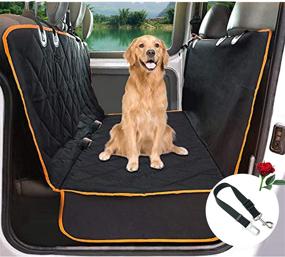 img 4 attached to Waterproof Black MeekPet Dog Car Seat Cover - Hammock for Dogs Backseat 🐾 Protection Against Dirt and Fur - Durable Pet Seat Covers for Cars & SUVs