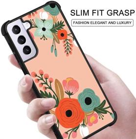 img 2 attached to 🌸 Stylish Samsung Galaxy S21 5G Case - Orange Floral Blossom Design | Slim & Protective | With Lanyard Neck Strap | For Women & Girls