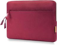 one life laptop sleeve 11.6-12.3 inch - compatible with macbook air, dell hp chromebook, surface pro, lenovo acer - protective case with accessory pocket (red) logo