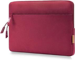 img 4 attached to ONE LIFE Laptop Sleeve 11.6-12.3 Inch - Compatible with MacBook Air, Dell HP Chromebook, Surface Pro, Lenovo Acer - Protective Case with Accessory Pocket (Red)