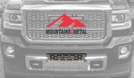 enhance your gmc sierra 2500/3500 hd with 🚗 denali edition brushed stainless grille insert - m2m #700-130-3 logo