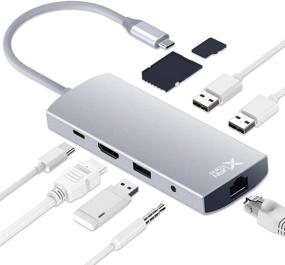 img 4 attached to 🔌 XUANTOING 9-in-1 USB C Hub with 4K HDMI, PD Charging, SD/TF Card Reader, USB Ports, Ethernet, and Audio/mic Ports - Compatible with MacBook Pro and Other Type C Devices