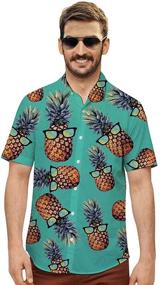 img 4 attached to 🌴 Tropical Hawaiian Printed Men's Vacation Shirts from Goodstoworld