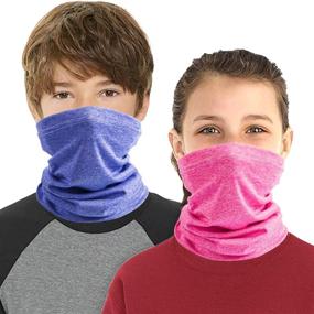 img 3 attached to 🧣 Multi-functional Kids Neck Gaiter Bandanas: Face Cover, Scarf, Balaclava - Set of 8