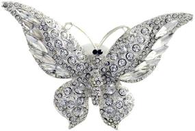 img 1 attached to 🦋 Enhance Your Car's Ambiance with Bestbling Bling Crystal Car Fragrance Butterfly Diffuser – Vent Clip Air Freshener (Silver)